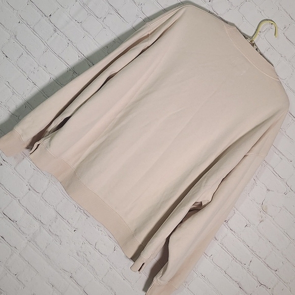 American Eagle Outfitters Peach Distressed Crewneck Ocean Waves Sweater Womens S - Picture 13 of 17